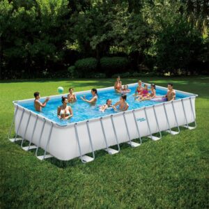 Piscină dreptunghiulară cu cadru metalic Elite Summer Waves 732 cm x 366 cm x 132 cm (KIT complet cu accesorii incluse)