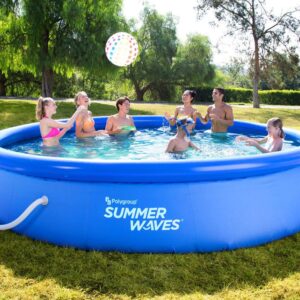 Piscină Instant "Family Summer Waves", cu inel gonflabil; Dimensiuni 366 x 76cm (Pompă filtrare inclusă)
